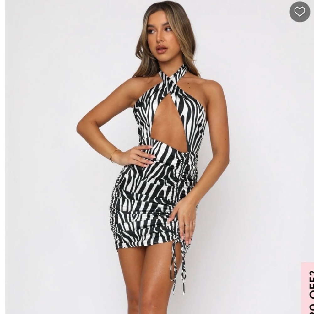 White Fox Boutique zebra mini dress